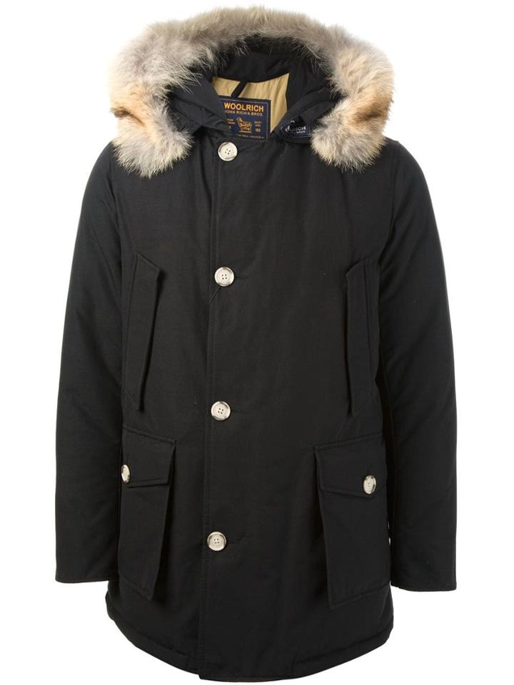 Woolrich Faux Fur Hood Parka - Blue