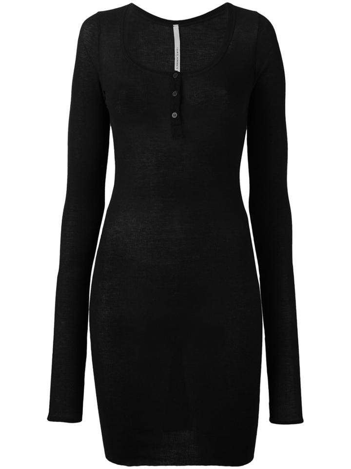 Isabel Benenato Fitted Dress, Women's, Size: 44, Black, Cotton/modal