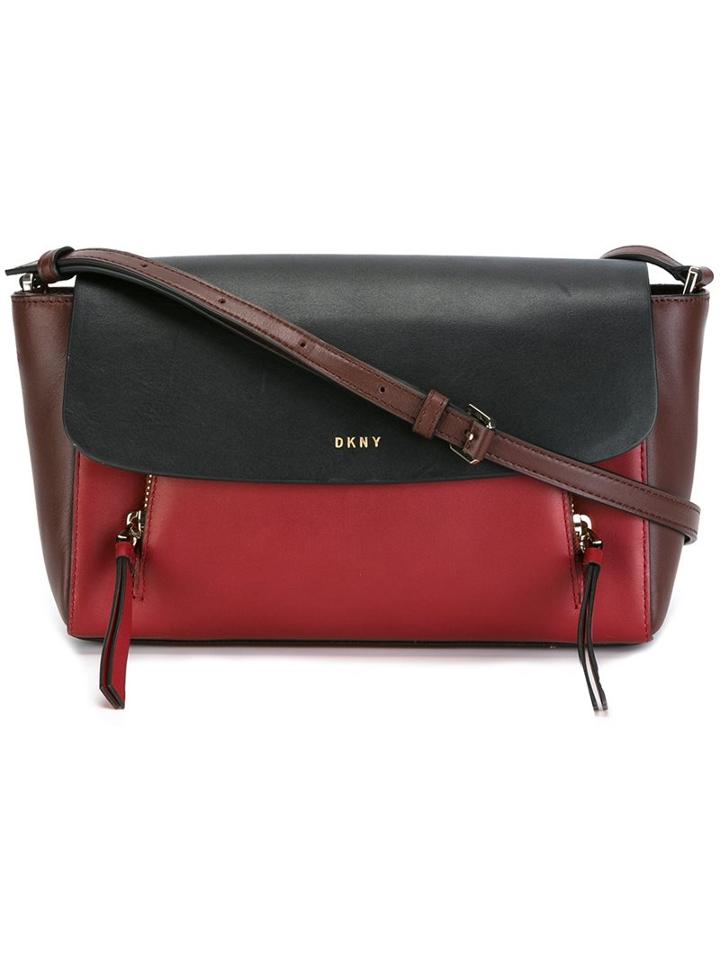 Dkny Bicolour Shoulder Bag, Women's, Black