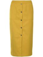 Guild Prime Button Front Skirt - Yellow