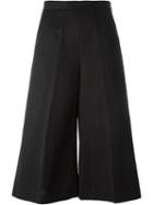 Msgm Front Pleat Culottes, Women's, Size: 44, Black, Cotton/viscose/polyester