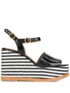 See By Chloé Striped Wedge Sandals - Black