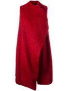 Federica Tosi Furry Sleeveless Coat, Women's, Size: Medium, Red, Acrylic/polyamide/mohair/alpaca
