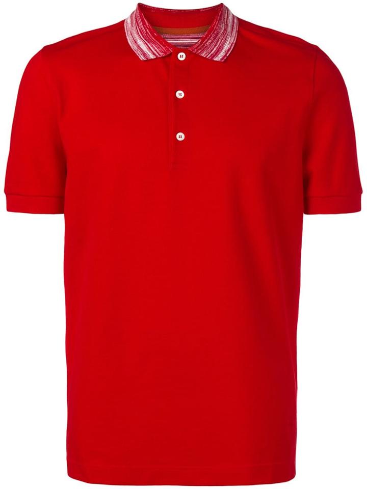 Missoni Shaded Collar Polo Shirt - Red
