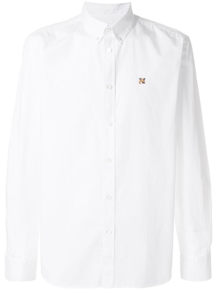 Maison Kitsuné Logo Embroidered Shirt - White
