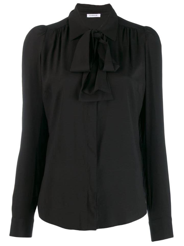 P.a.r.o.s.h. Pussy-bow Shirt - Black