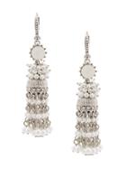 Marchesa Notte Beaded Tassel Earring - Grey