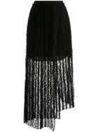 Aula Pleated Lace Skirt - Black