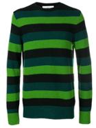 Department 5 Crew Neck Striped Jumper - Green