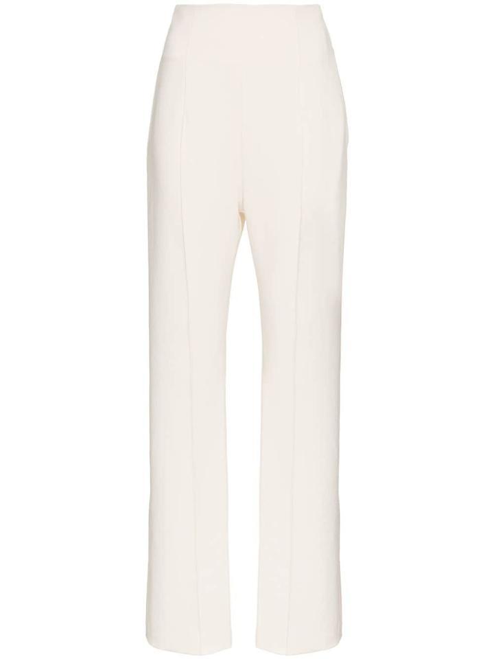 George Keburia High-waisted Wide Leg Trousers - Nude & Neutrals