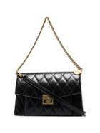 Givenchy Black Gv3 Quilted Leather Shoulder Bag