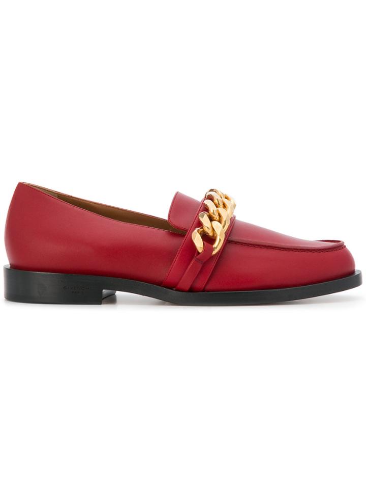Givenchy Chain Loafers - Red