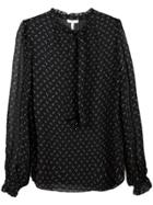 Joie Triangle Print Blouse - Black