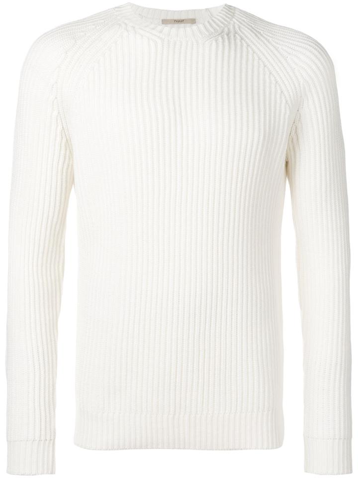 Nuur Long-sleeve Fitted Sweater - White