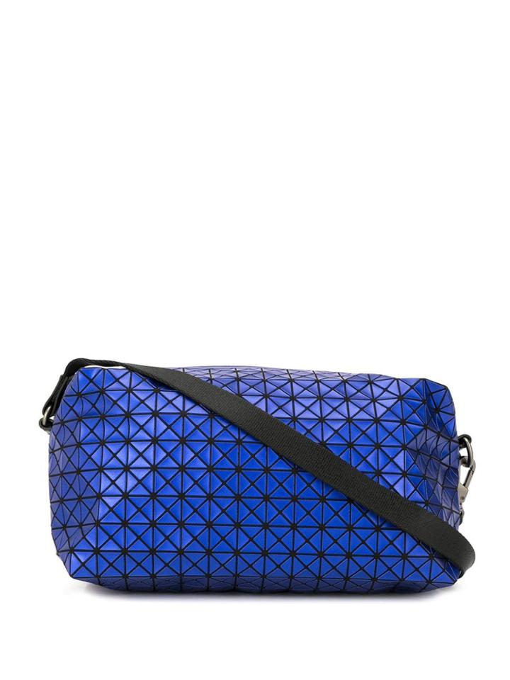 Bao Bao Issey Miyake Metallic Saddle Crossbody Bag - Blue