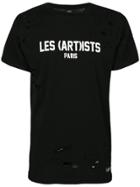 Les (art)ists Graphic Printed Distressed T-shirt - Black
