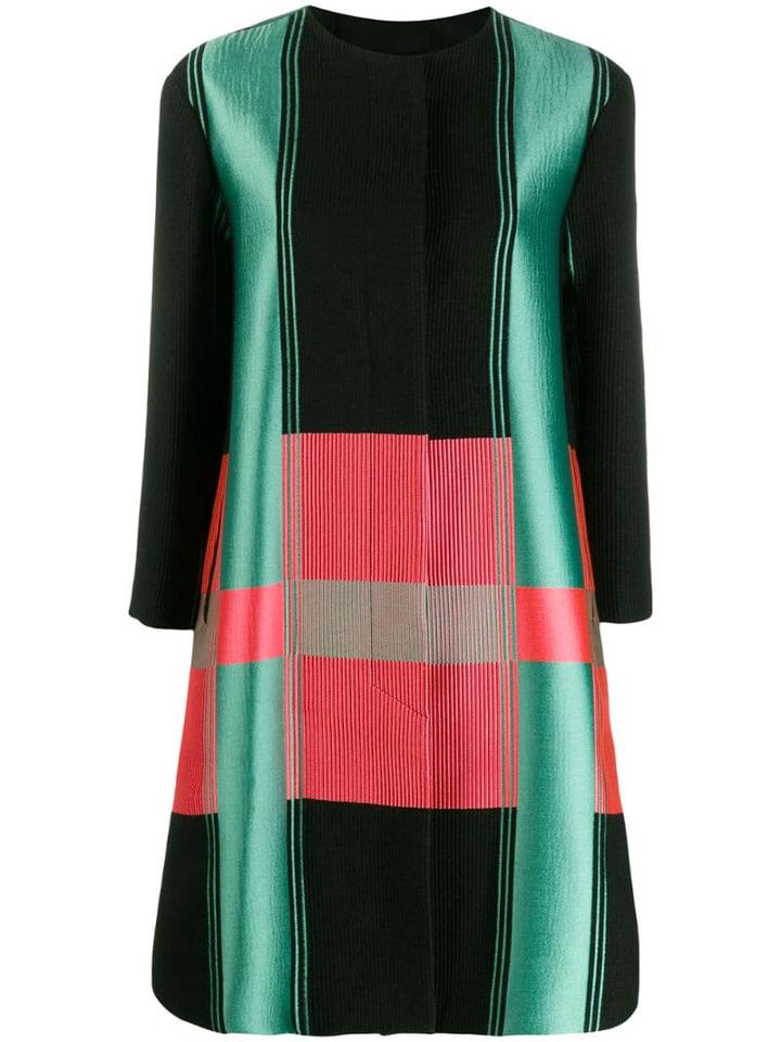 Emporio Armani Colour Blocked Coat - Black