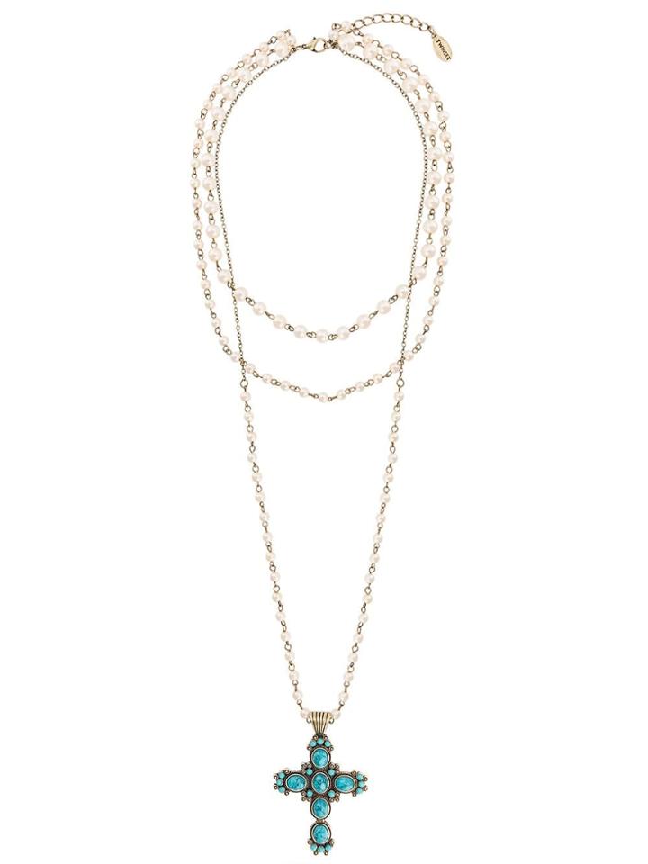 Twin-set Rosary Necklace - Blue