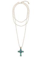 Twin-set Rosary Necklace - Blue