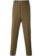 Lanvin Dropped Crotch Creased Trousers - Green
