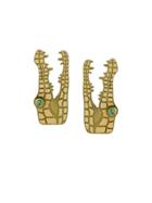 Marc Alary 18kt Gold Crocodile Earrings - Yellow & Orange