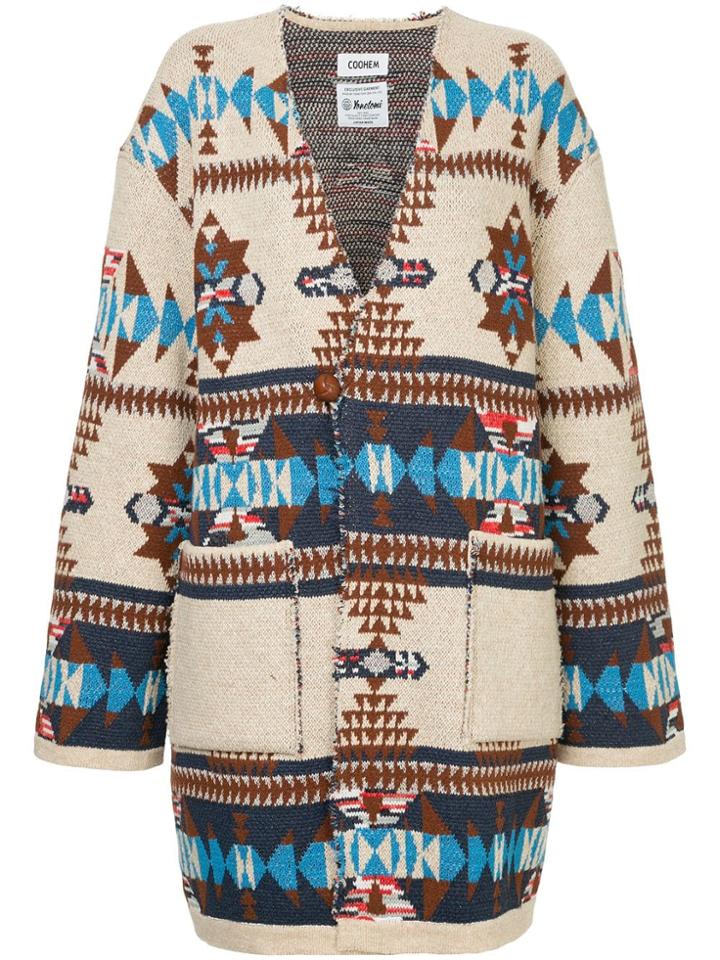 Coohem Native Jacquard Coat - Brown