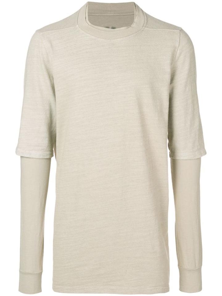 Rick Owens Drkshdw Layered Sleeve Jumper - Neutrals