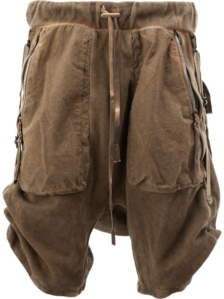 Boris Bidjan Cargo Pocket Shorts - Brown