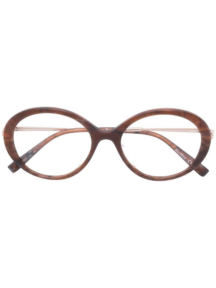 Max Mara Classic Round Glasses - Brown