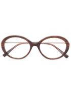 Max Mara Classic Round Glasses - Brown