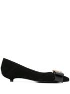 Anna Baiguera Strap-embellished Kitten-heel Pumps - Black