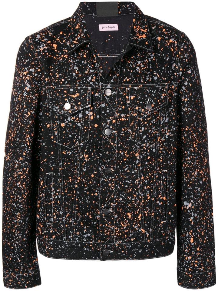 Palm Angels Paint-effect Jacket - Black