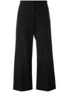 Fabiana Filippi Cropped Trousers, Women's, Size: 40, Black, Cotton/polyester/spandex/elastane