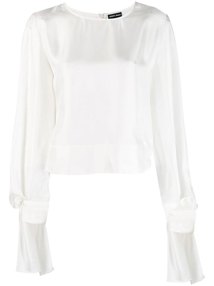 Giorgio Armani Tie Cuff Blouse - White