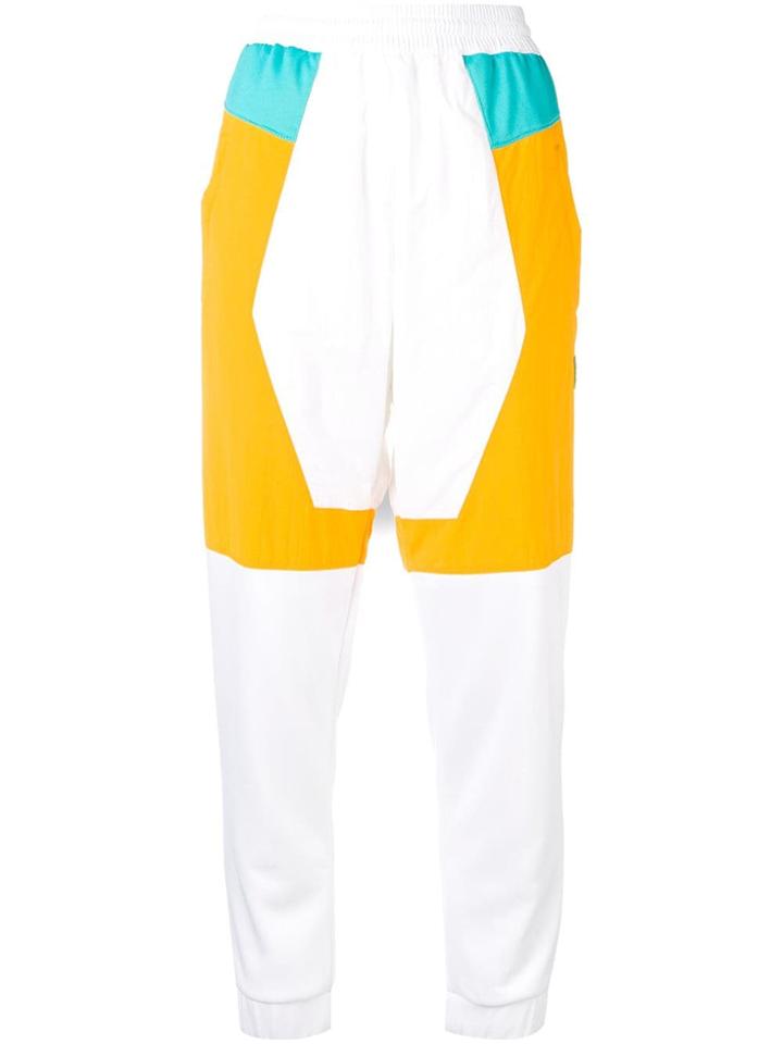 Reebok Panelled Track Style Trousers - White