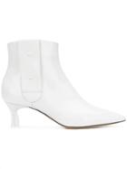 Casadei Pointed Ankle Boots - White