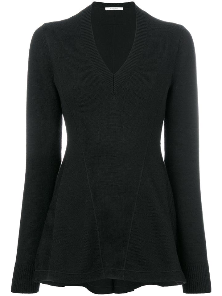 Givenchy Flared Knitted Jumper - Black