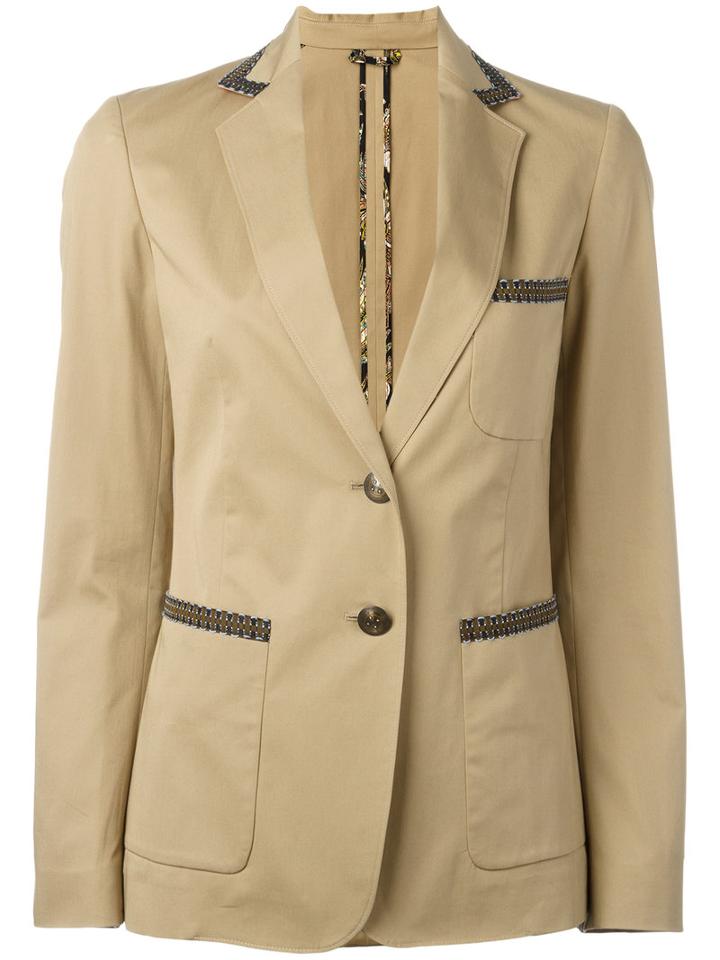Etro - Button Up Blazer - Women - Cotton/spandex/elastane/viscose - 46, Nude/neutrals, Cotton/spandex/elastane/viscose