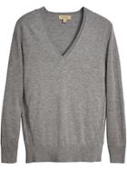 Burberry Check Elbow Patch Jumper - Grey