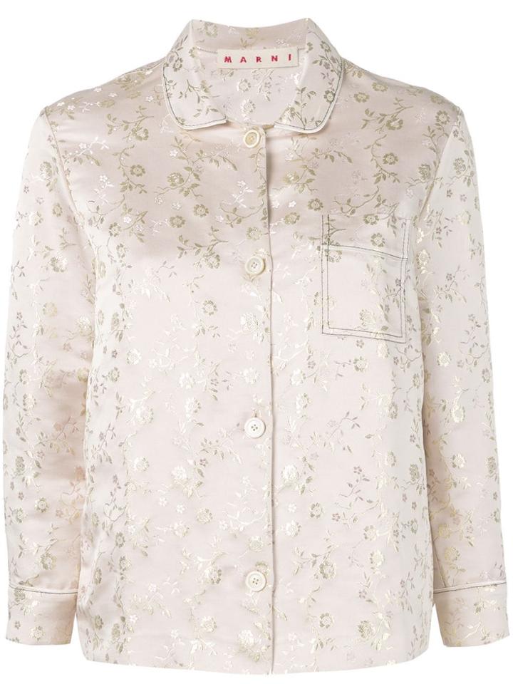 Marni Embroidered Shirt - White