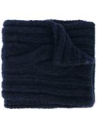 Cable Knit Scarf - Women - Acrylic/wool/alpaca - One Size, Blue, Acrylic/wool/alpaca, Maison Margiela
