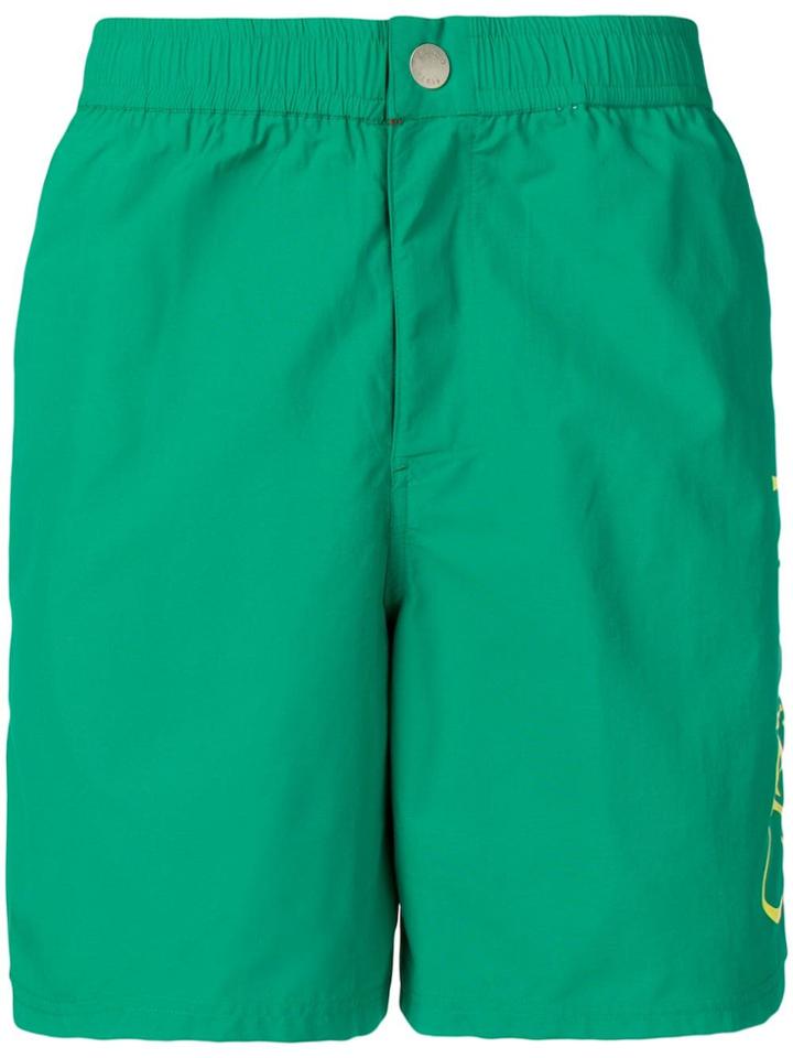 Kenzo Buttoned Swim Shorts - Green