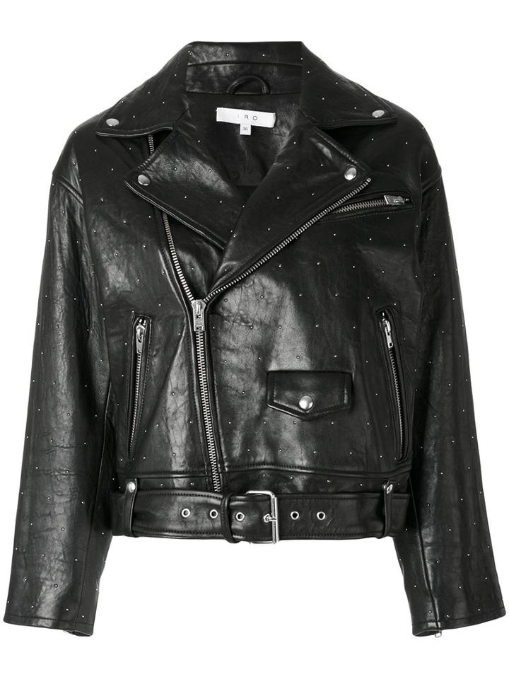 Iro - Biker Jacket - Women - Lamb Skin/rayon - 34, Black, Lamb Skin/rayon