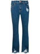 Don't Cry Frayed Bootcut Jeans - Blue