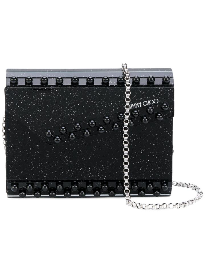 Jimmy Choo Candy Glittered Clutch - Black