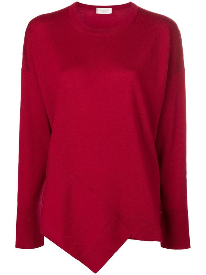 Zanone Asymmetric Hem Jumper - Red