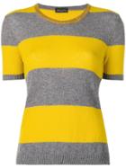 Roberto Collina Striped Knitted Top - Grey