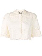 Fendi Broderie Anglaise Cropped Shirt - Neutrals