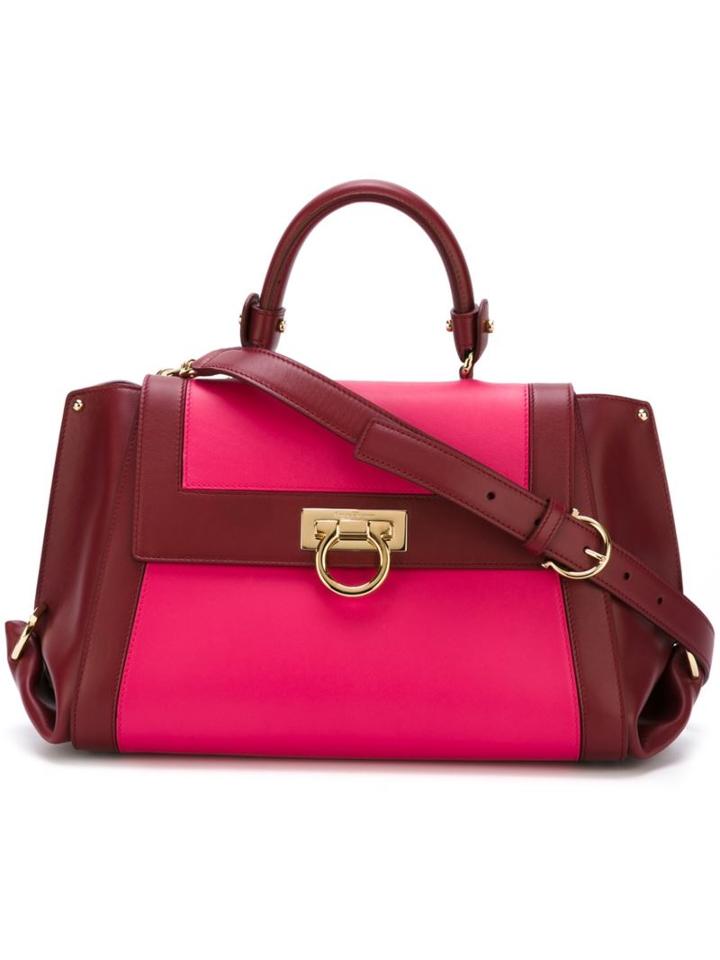 Salvatore Ferragamo Sofia Tote, Women's, Red, Leather