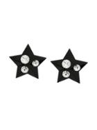 Miu Miu Crystal Embellished Star Earrings - Black